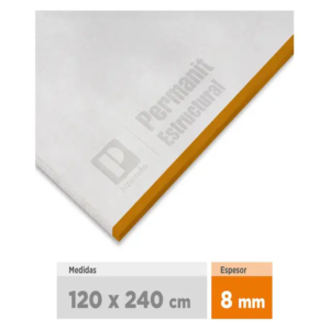 FIBROCEMENTO 8MM 1.20X2.40MM PERMANIT