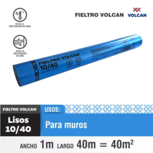 PAPEL FIELTRO ASFÁLTICO 10/40M2 VOLCAN